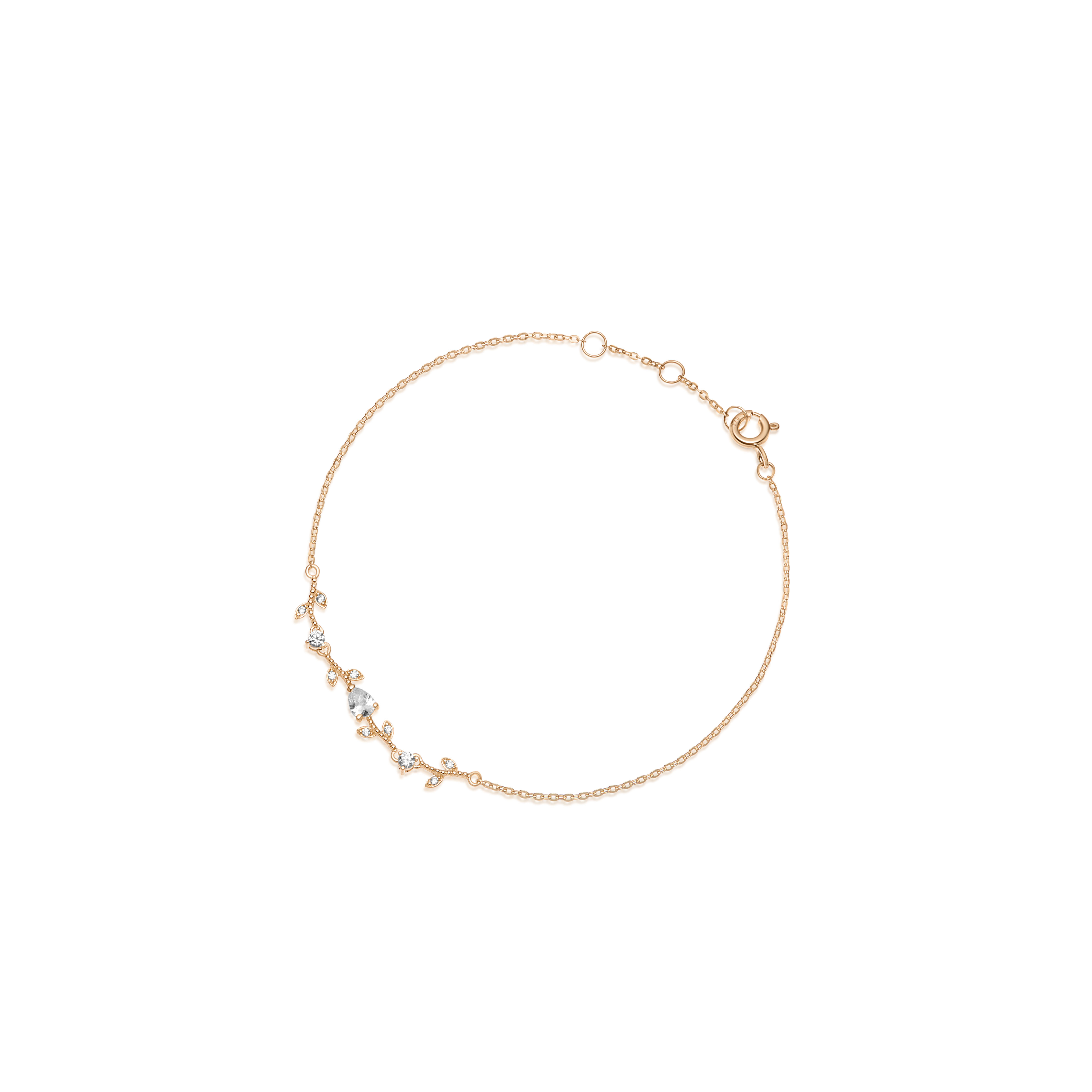 W.KRUK - Bransoletka złota z cyrkoniami