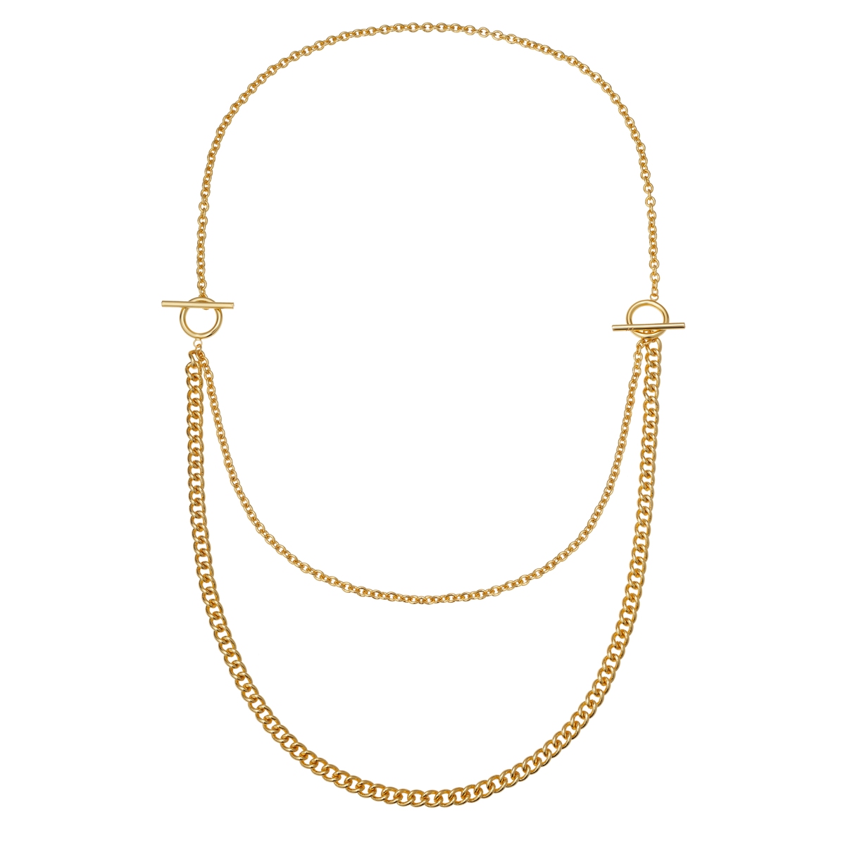 W.KRUK Dwuwarstwowy naszyjnik z mosiądzu Boss Babe