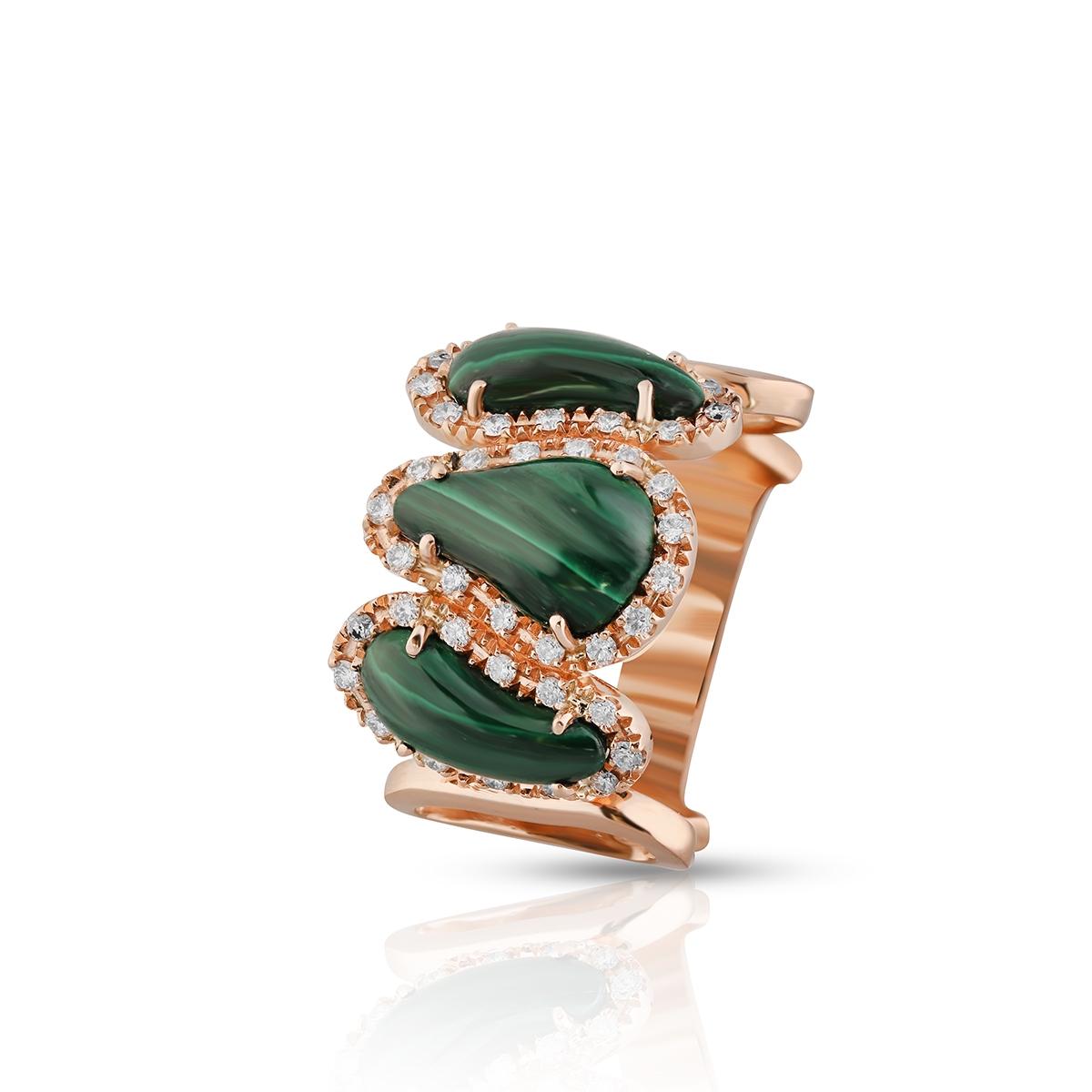 W.KRUK Pierścionek różowe złoto Encrico Capra