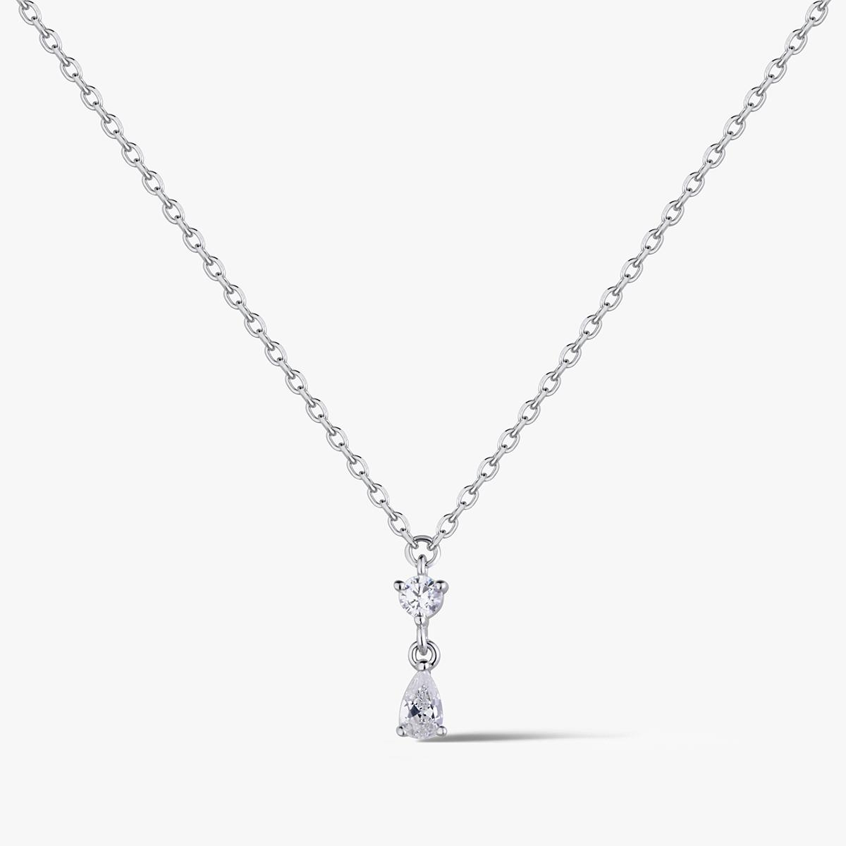 W.KRUK Naszyjnik srebrny z cyrkoniami