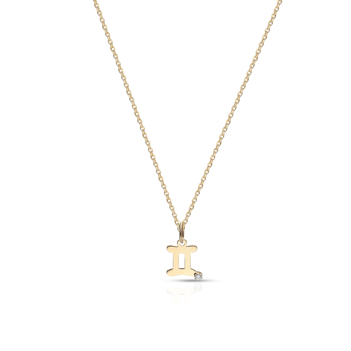 W.KRUK Wisiorek złoty Zodiak Bliźnięta