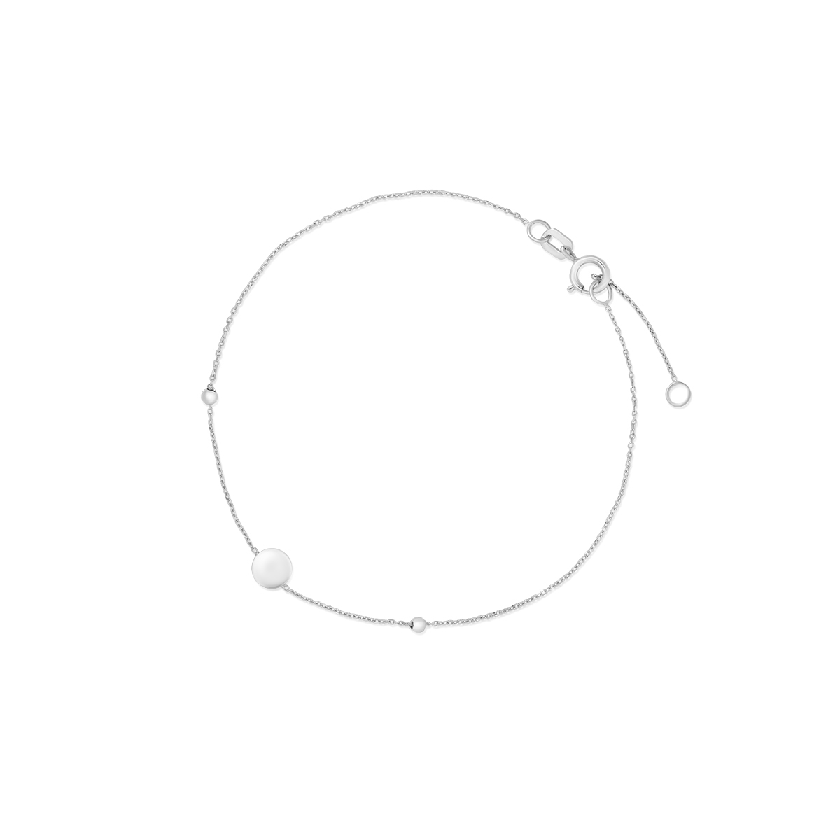 W.KRUK Bransoleta białe złoto basic