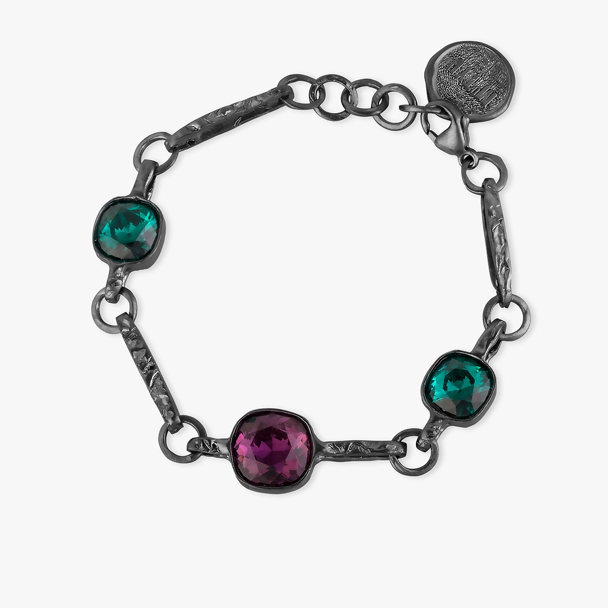 W.KRUK Bransoleta srebrna Motyle