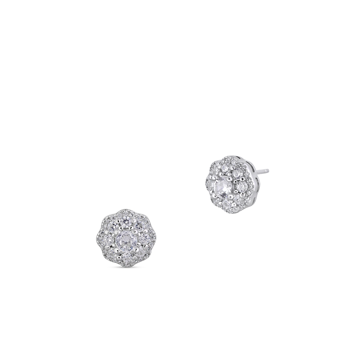 W.KRUK Kolczyki srebrne z cyrkoniami