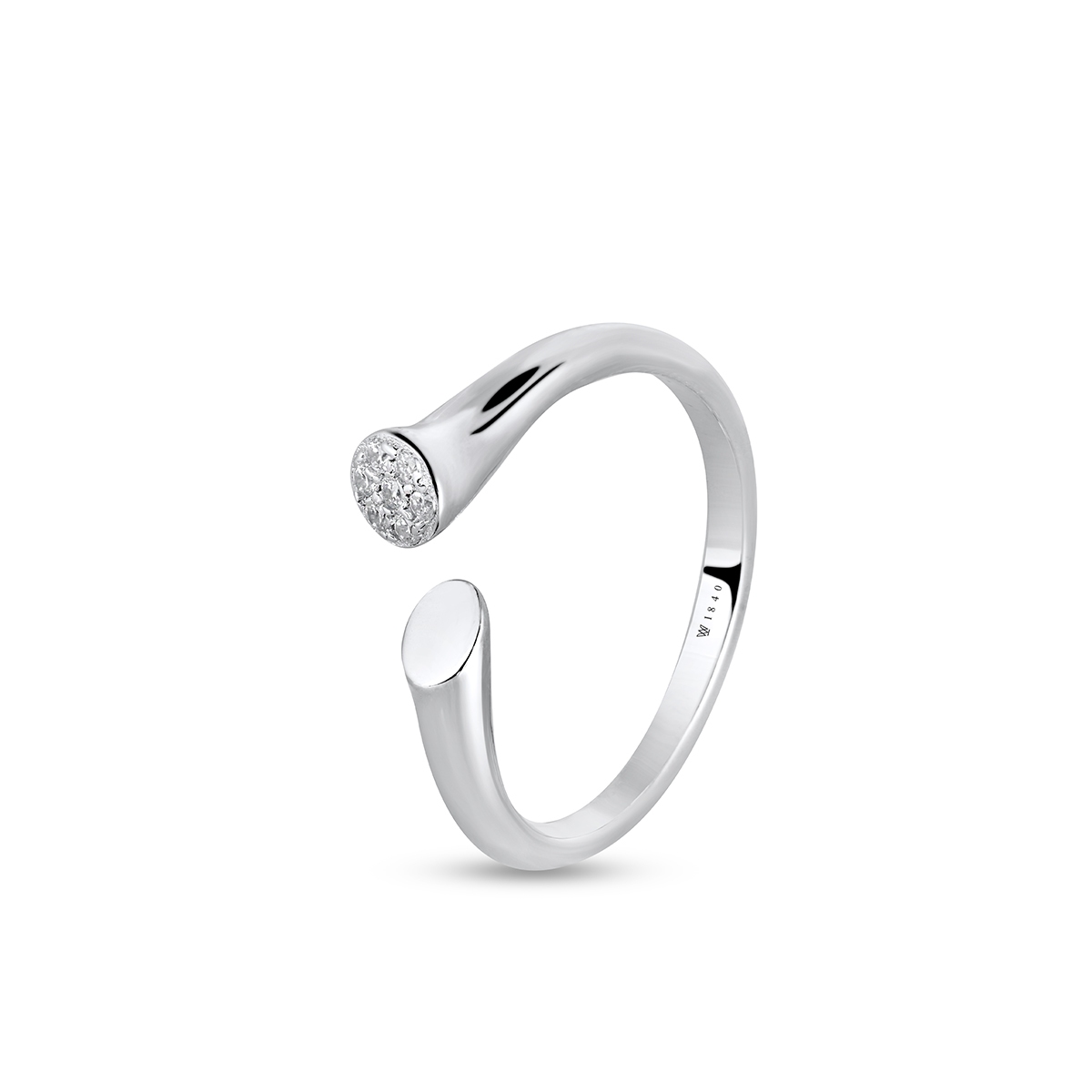 W.KRUK Pierścionek srebrny z cyrkoniami