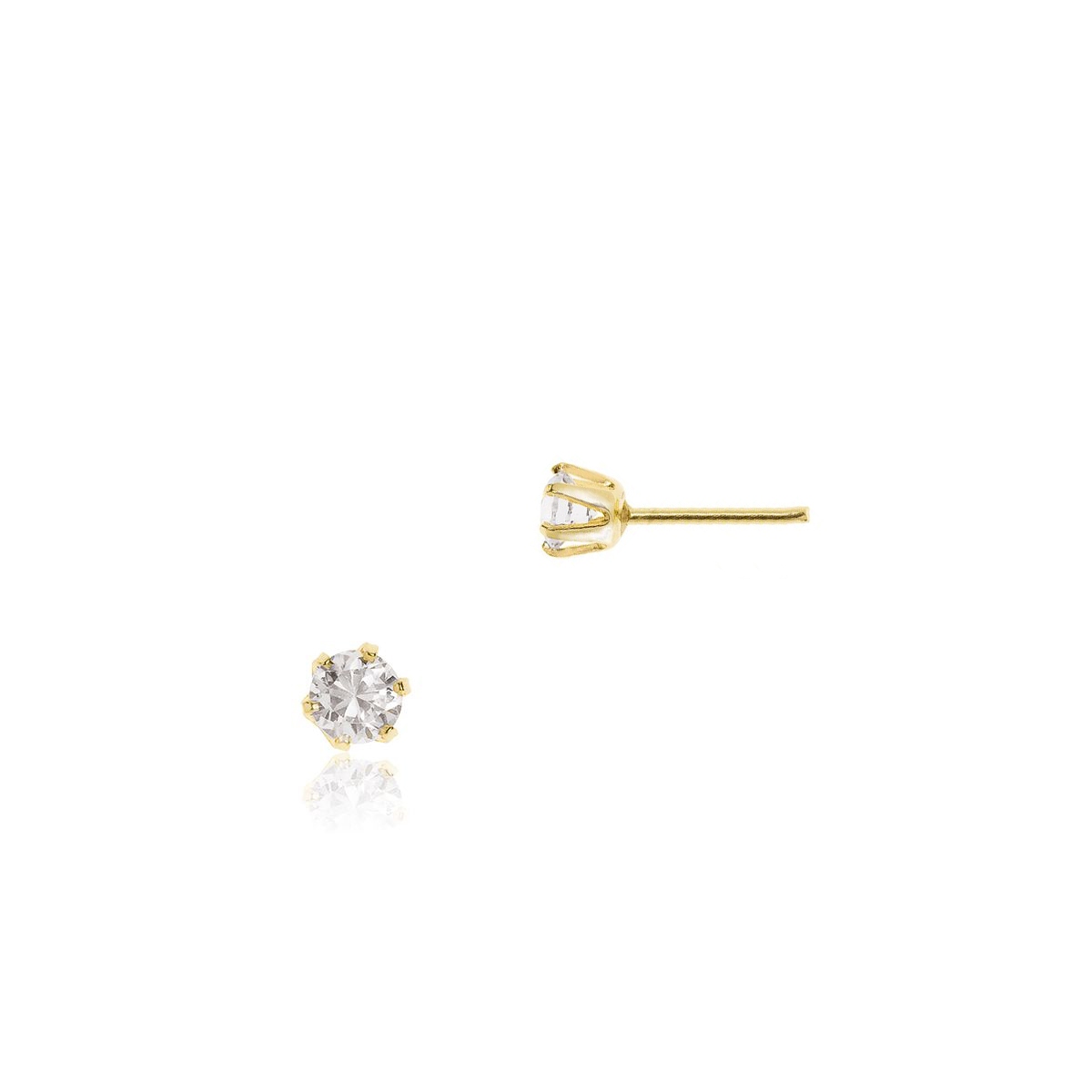 W.KRUK Kolczyki złote z cyrkoniami