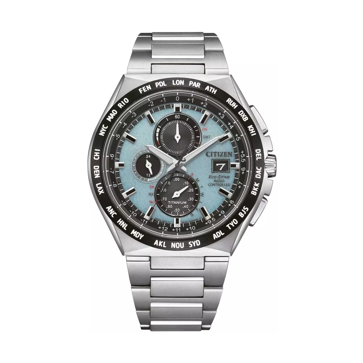 W.KRUK ZEGAREK CITIZEN RADIO CONTROLLED SUPER TITANIUM CHRONOGRAPH
