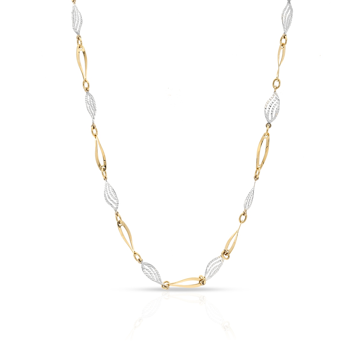 W.KRUK Naszyjnik złoty bicolor