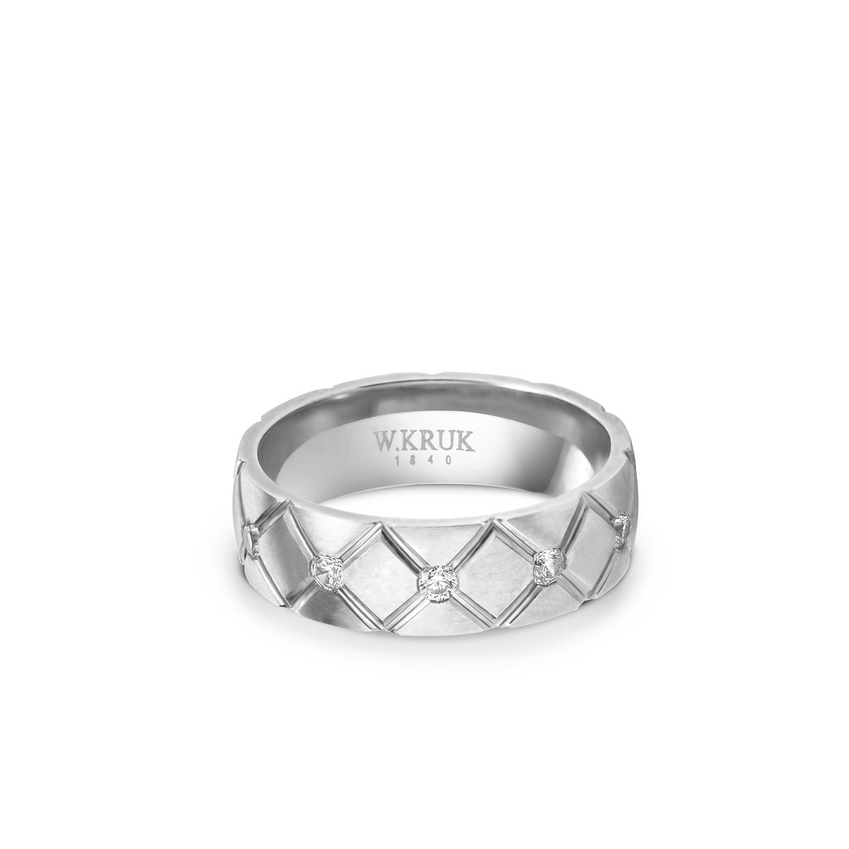 W.KRUK Obrączka złota z brylantami ROYAL