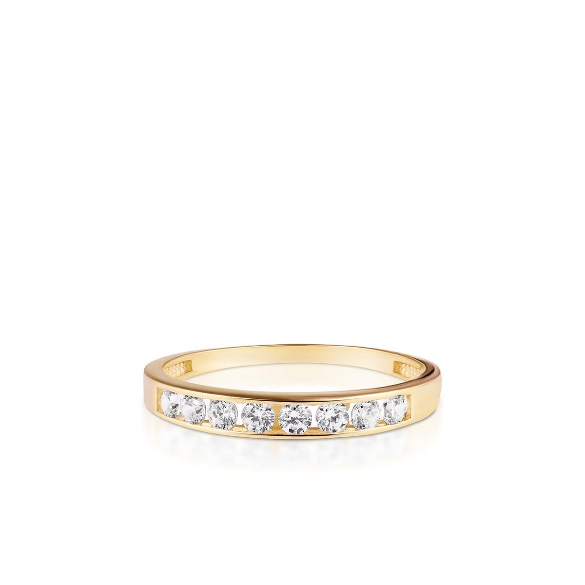 W.KRUK Pierścionek złoty z cyrkoniami