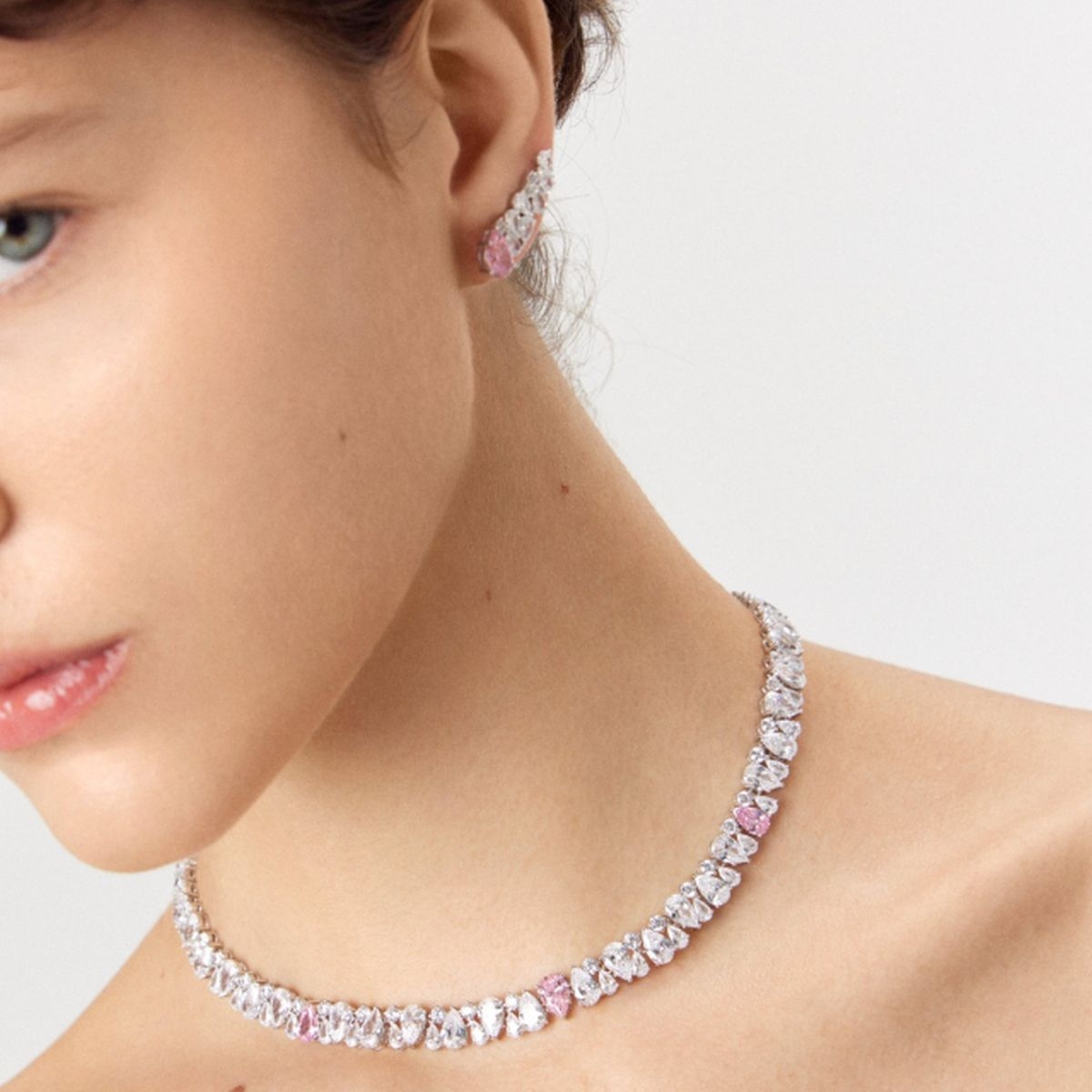 W.KRUK Naszyjnik srebrny z cyrkoniami Ceremonials