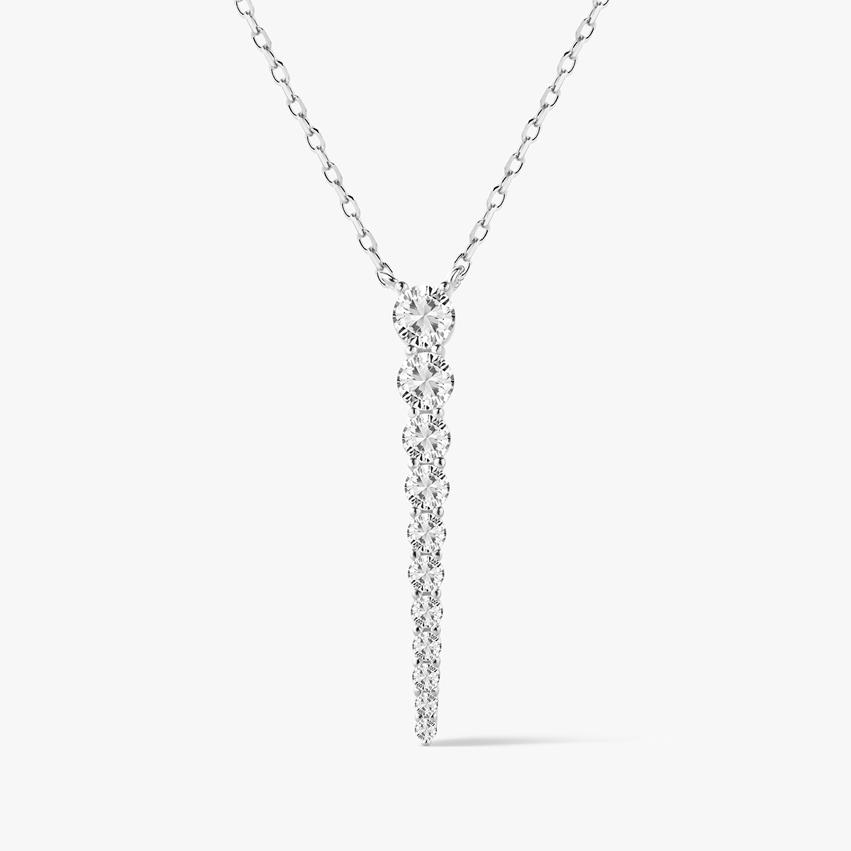 W.KRUK Naszyjnik srebrny z cyrkoniami