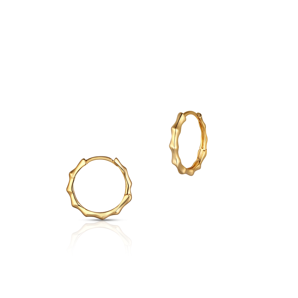 W.KRUK Kolczyki srebrne pozłacane koła