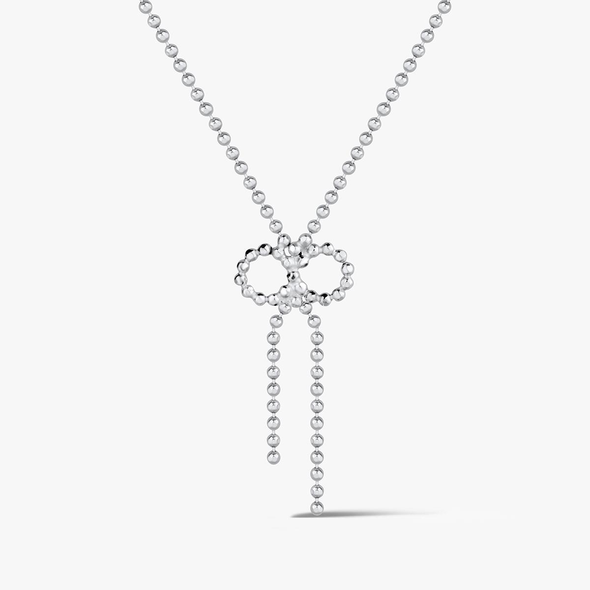 W.KRUK Naszyjnik srebrny z kokardką