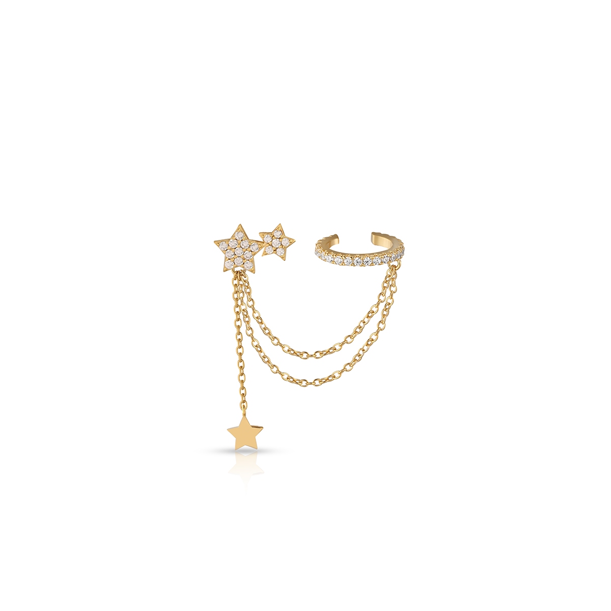 W.KRUK Kolczyk srebrny Little Star