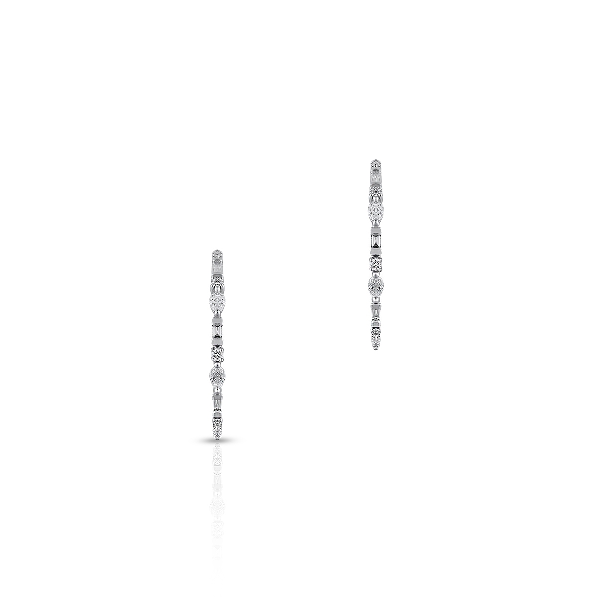 W.KRUK Kolczyki białe złoto z diamentami