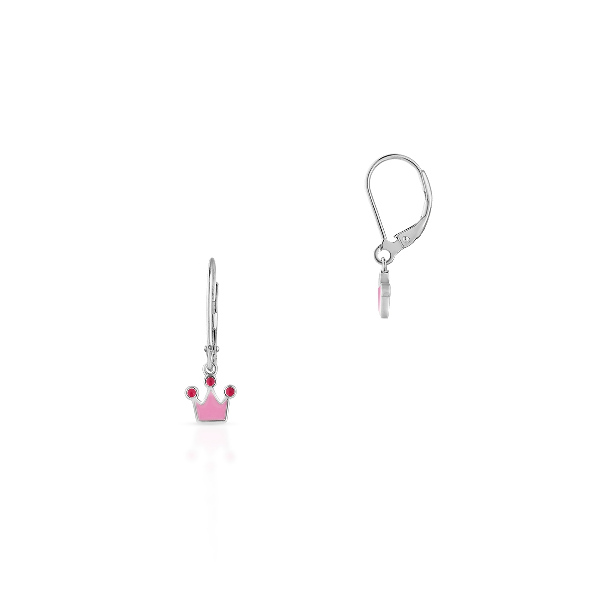 W.KRUK Kolczyki srebrne korony W.KRUK