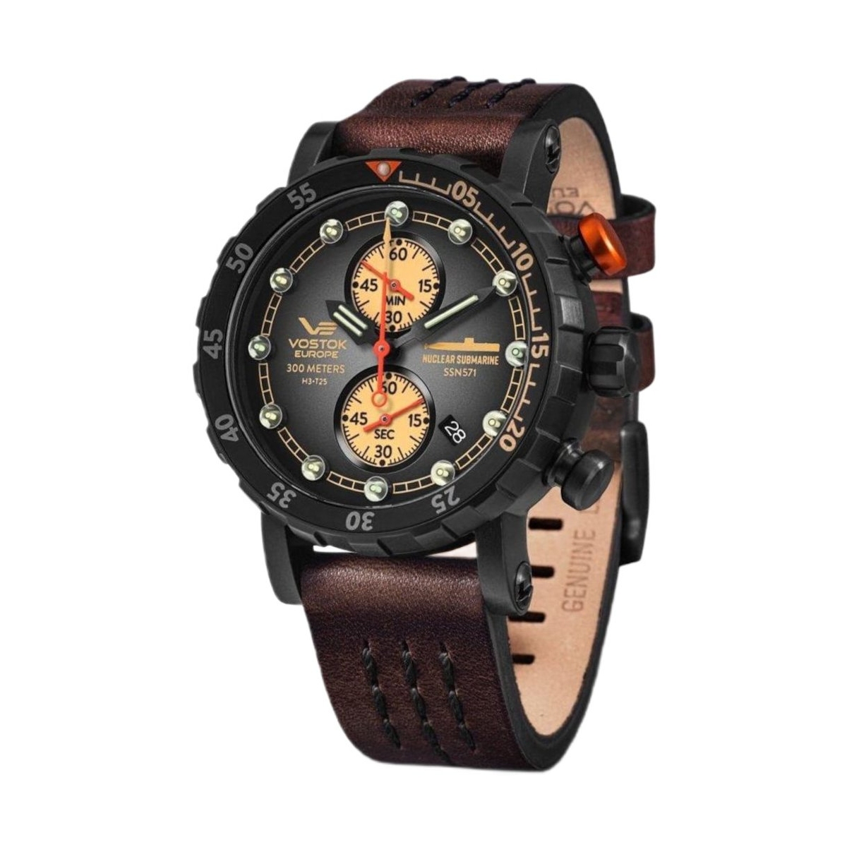 W.KRUK ZEGAREK VOSTOK EUROPE SSN-571 NUCLEAR SUBMARINE CHRONO