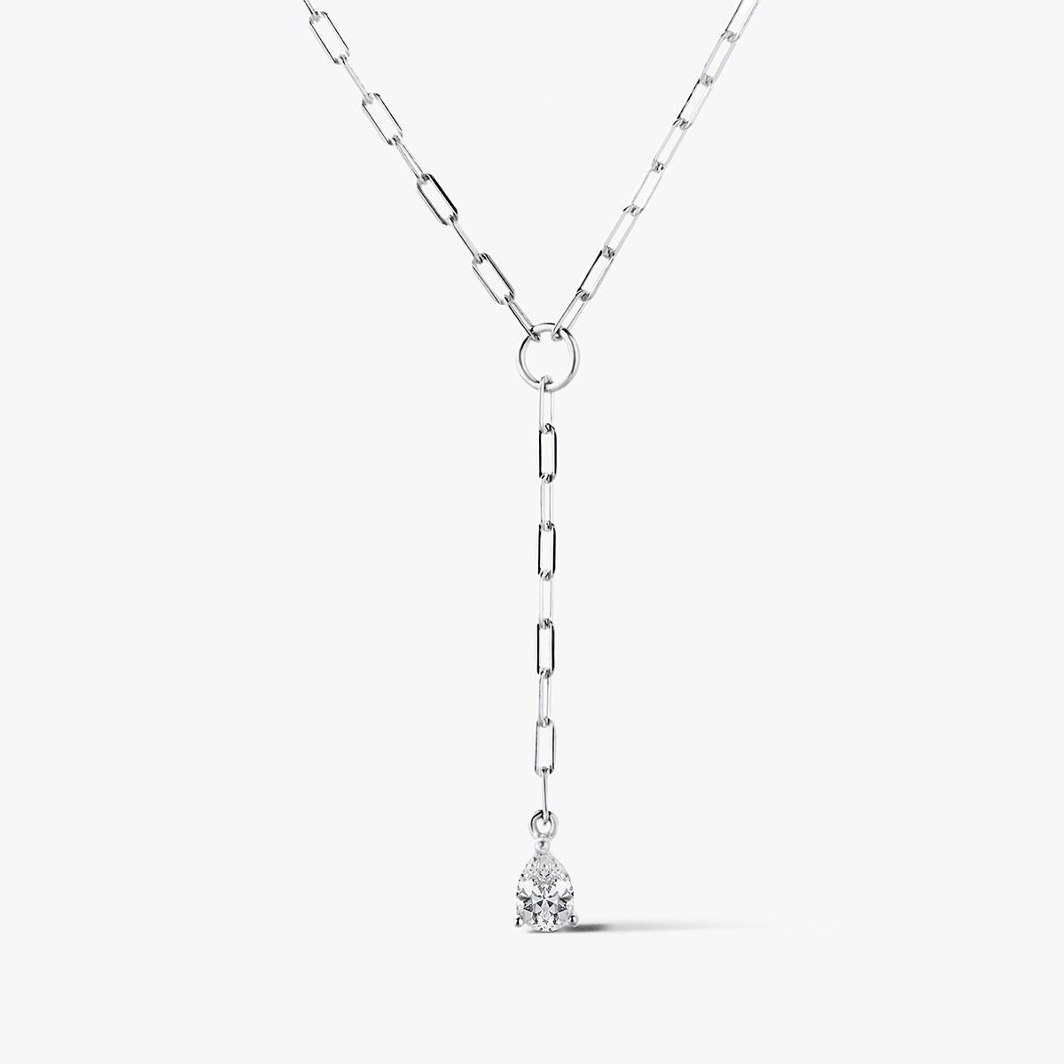 W.KRUK Naszyjnik srebrny z cyrkonią