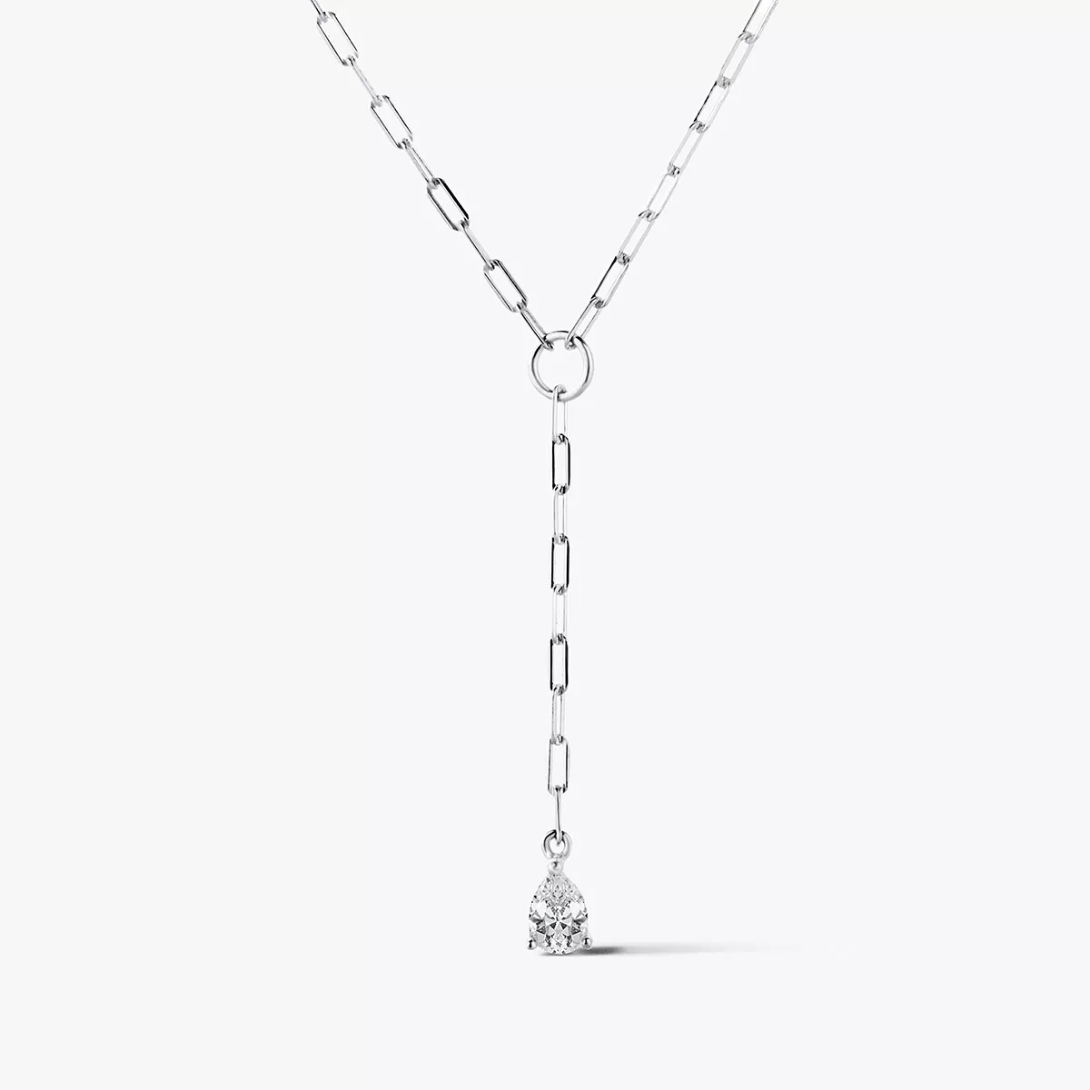 W.KRUK Naszyjnik srebrny z cyrkonią