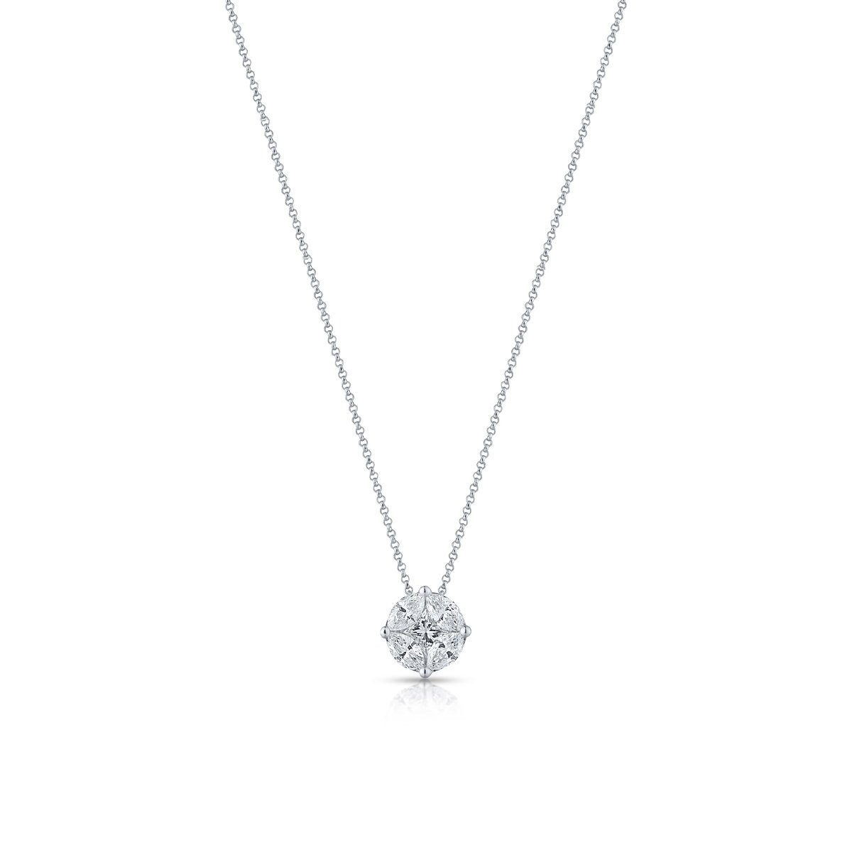 W.KRUK Naszyjnik białe złoto z diamentami