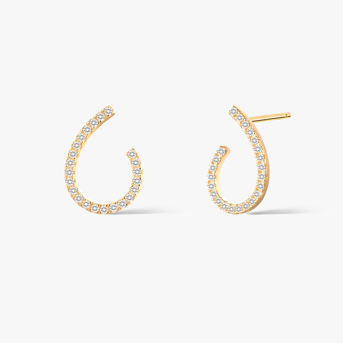 W.KRUK Kolczyki złote z cyrkoniami