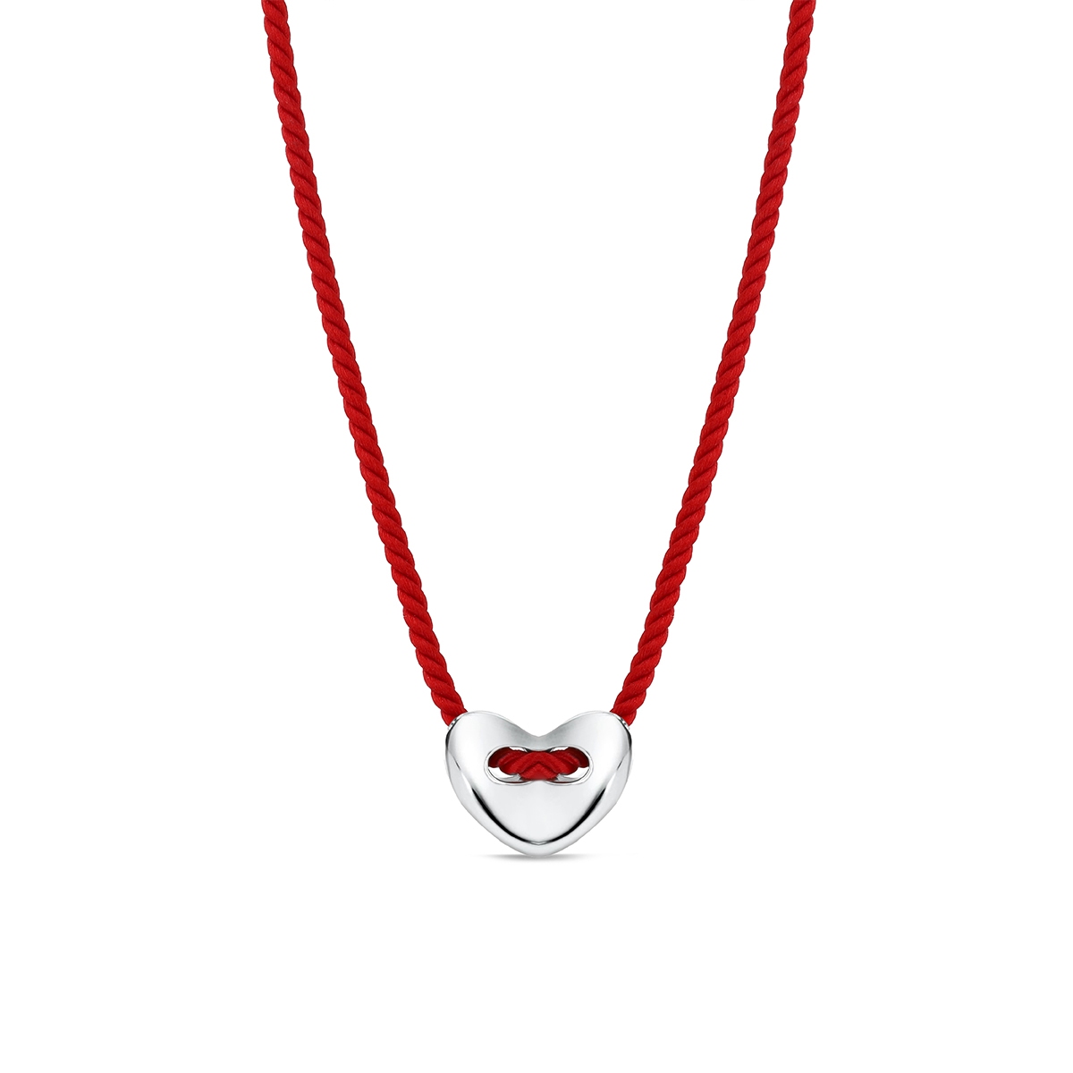 W.KRUK Naszyjnik sznurkowy z sercem