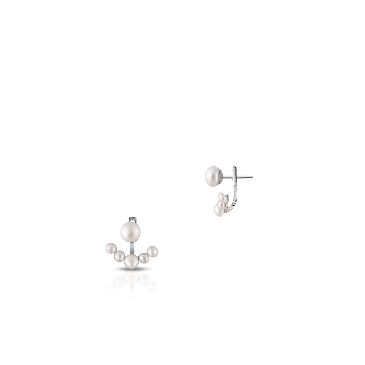 W.KRUK Kolczyki srebrne z perłami