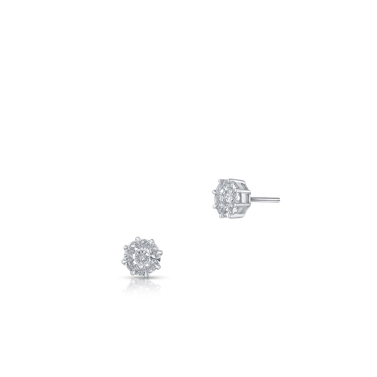 W.KRUK Kolczyki białe złoto z diamentami