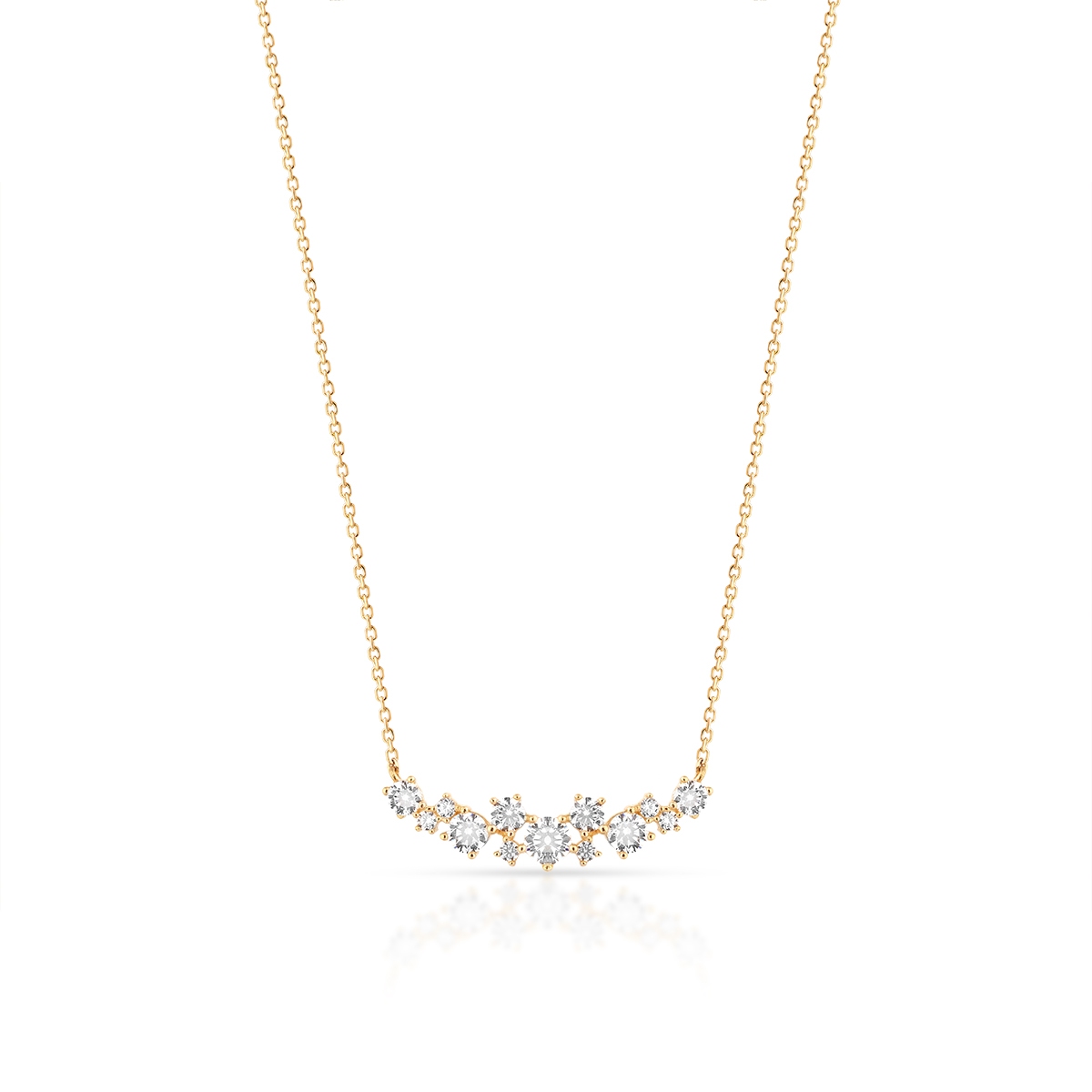 W.KRUK Naszyjnik złoty z cyrkoniami Ceremonials