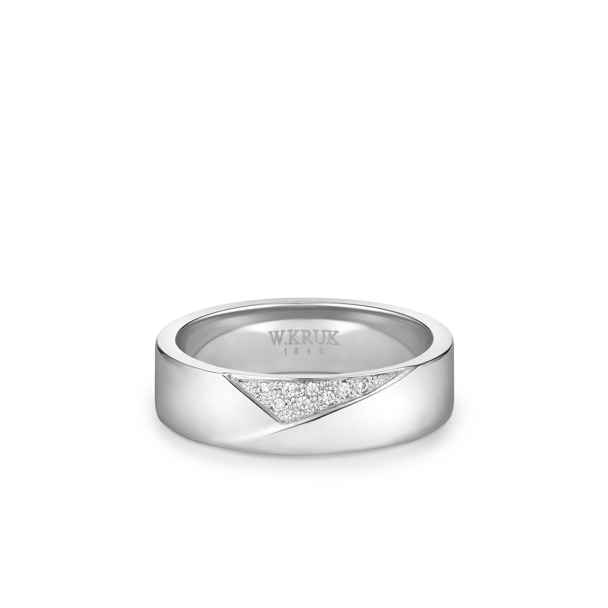W.KRUK Obrączka złota z brylantami AMETTA