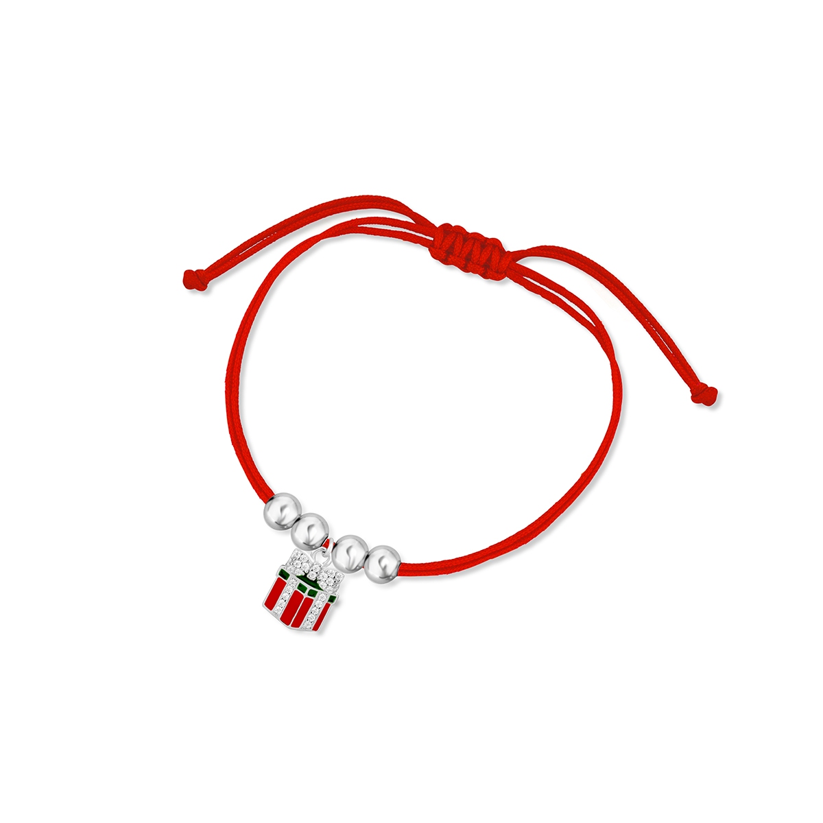 W.KRUK Bransoleta sznurkowa z motywem świątecznym