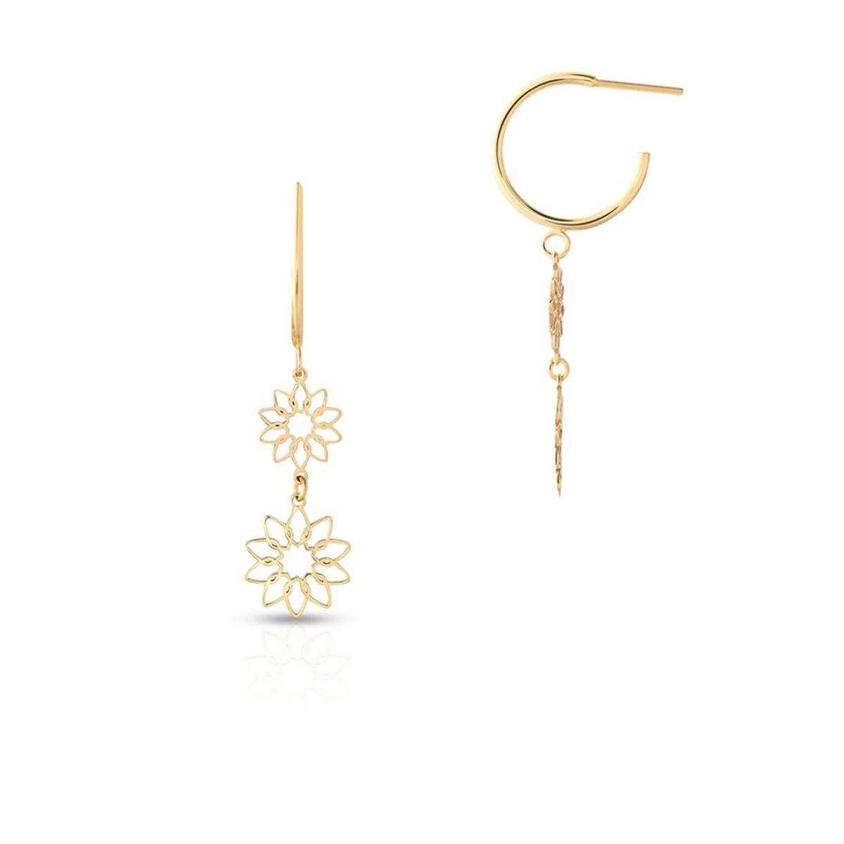 W.KRUK Kolczyki srebrne pozłacane