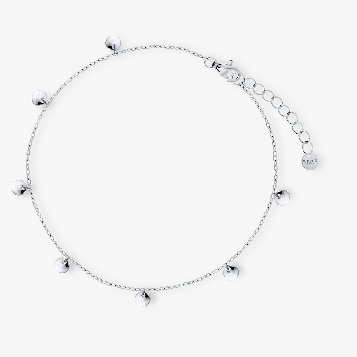 W.KRUK Bransoleta srebrna na nogę