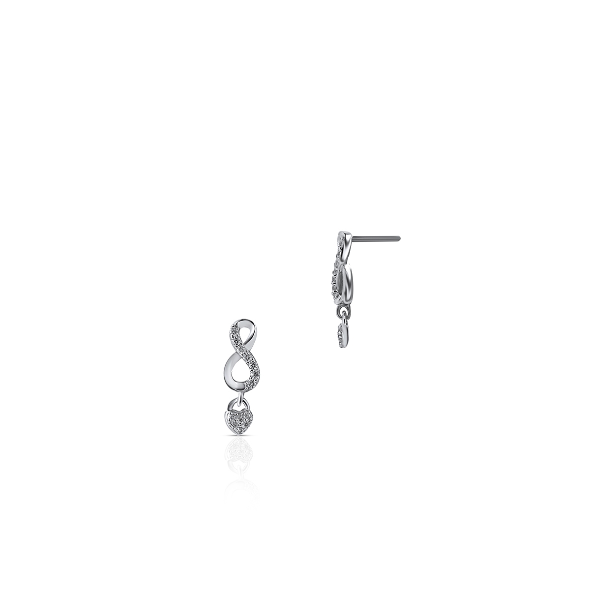 W.KRUK Kolczyki srebrne z cyrkoniami