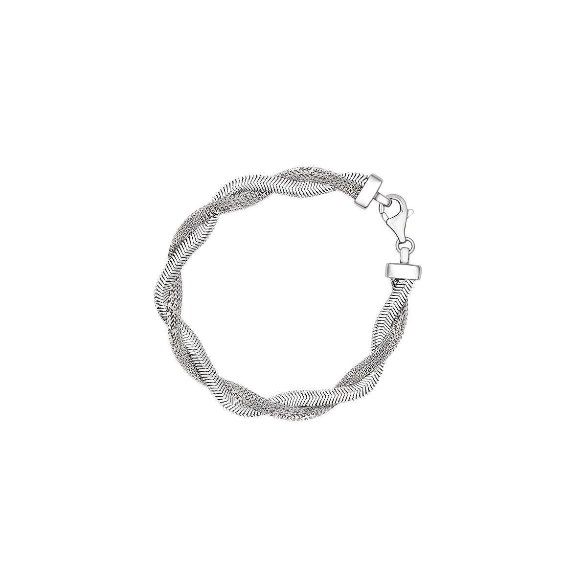 W.KRUK Bransoleta srebrna podwójny splot