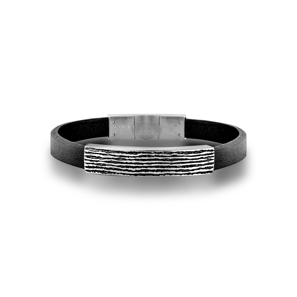 W.KRUK Bransoleta ze skóry i stali