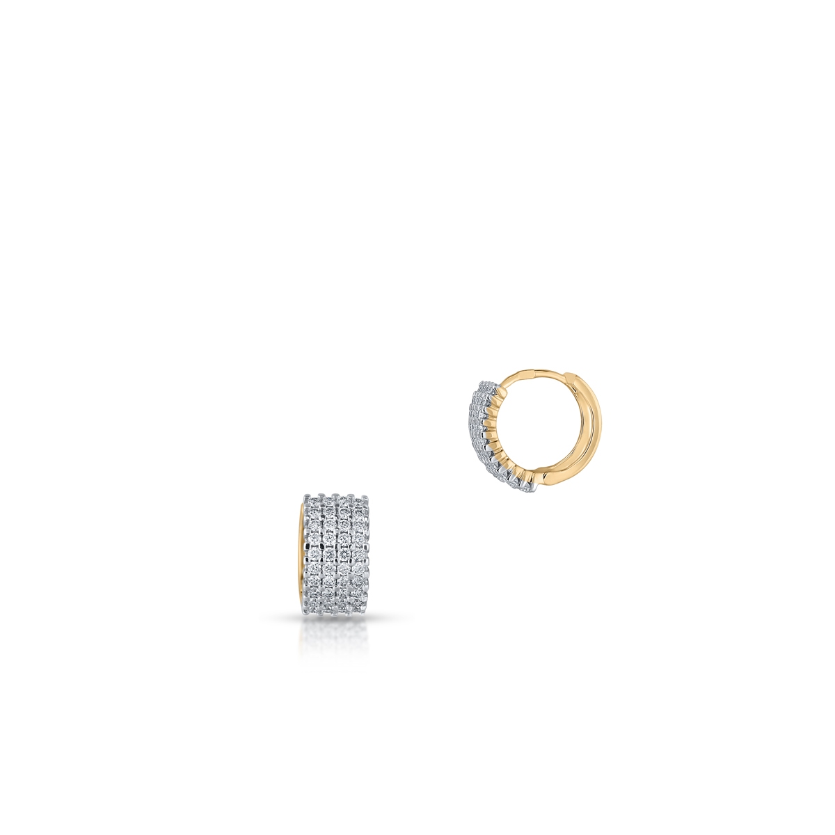 W.KRUK Kolczyki złote z brylantami