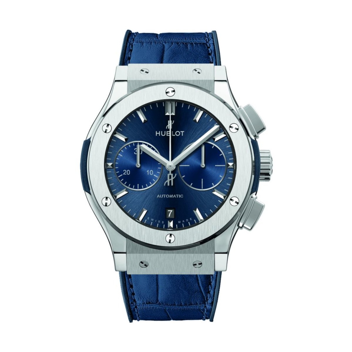 W.KRUK ZEGAREK HUBLOT CLASSIC FUSION CHRONOGRAPH TITANIUM BLUE