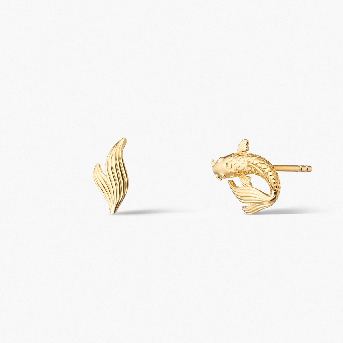 W.KRUK Kolczyki srebrne KOI