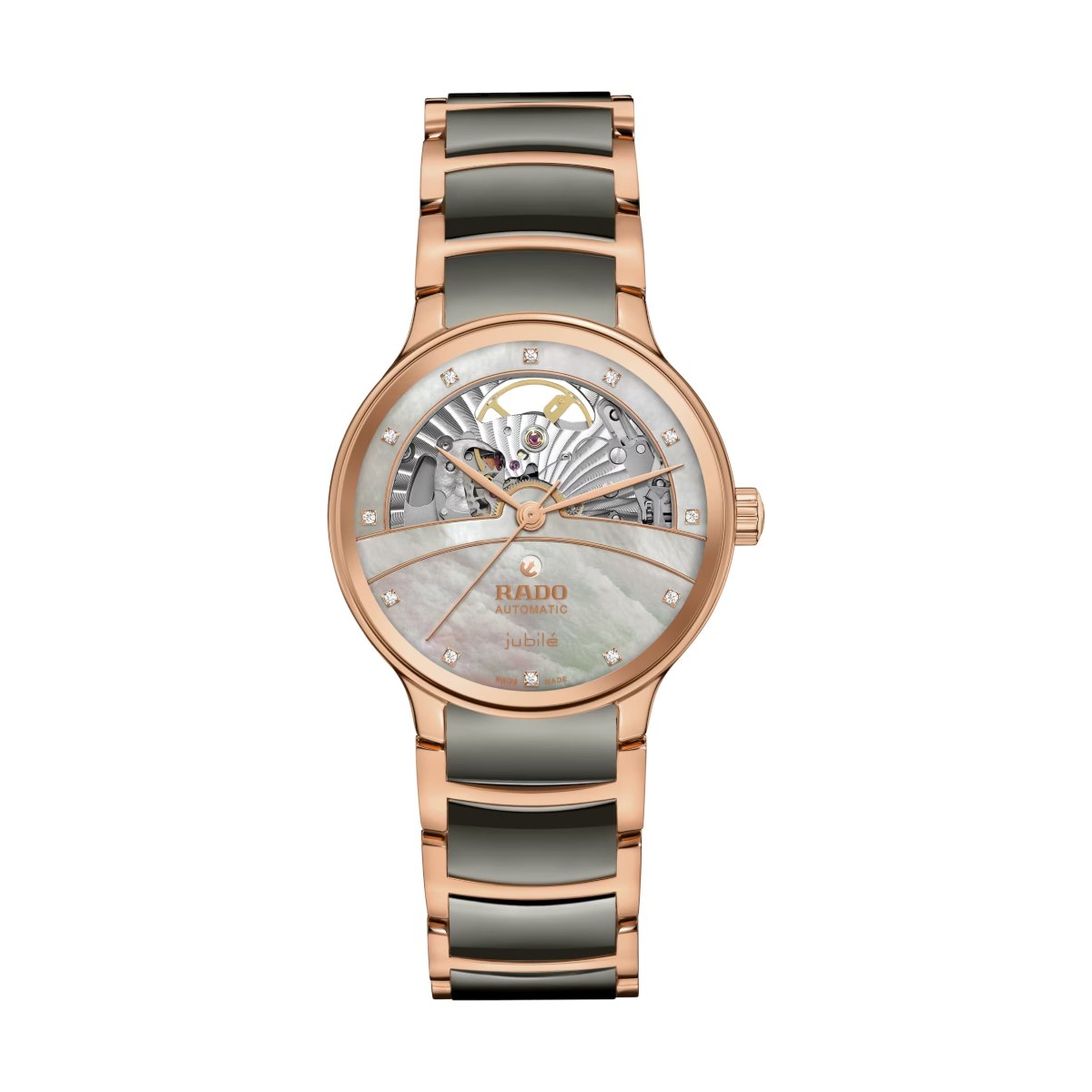 W.KRUK ZEGAREK RADO Centrix Automatic Diamonds Open Heart