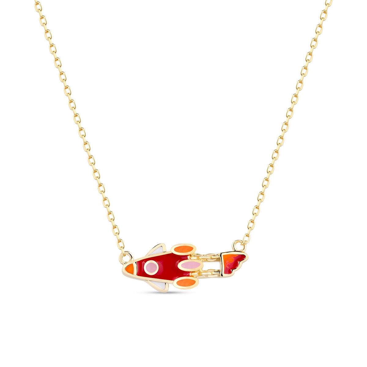 W.KRUK Naszyjnik srebrny z motywem rakiety