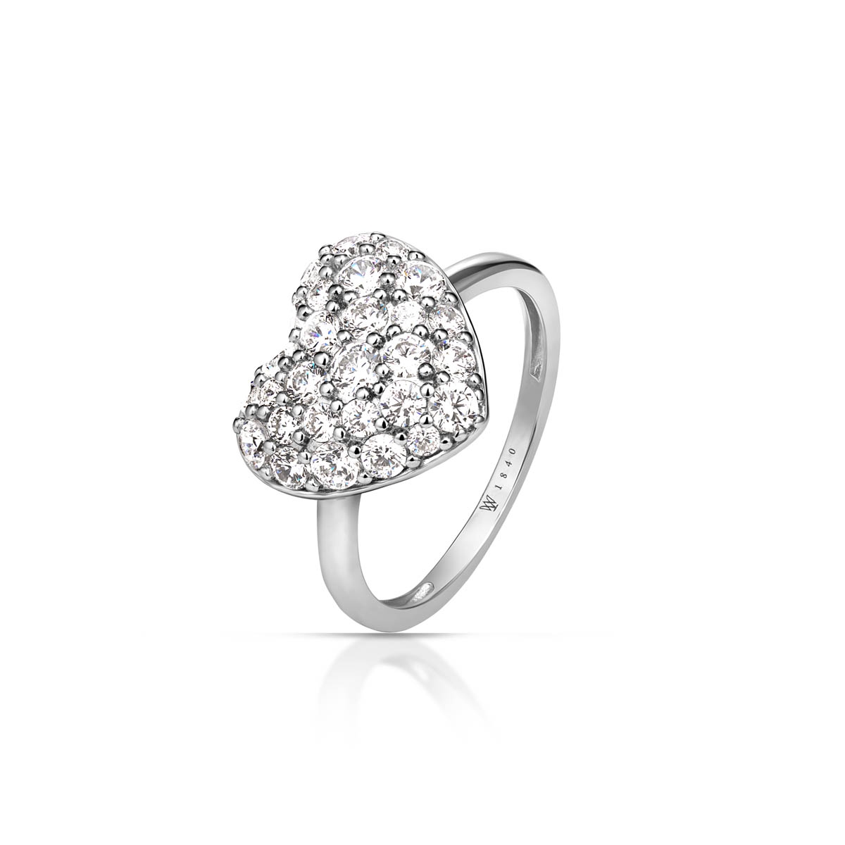 W.KRUK Pierścionek srebrny z cyrkoniami Emblems