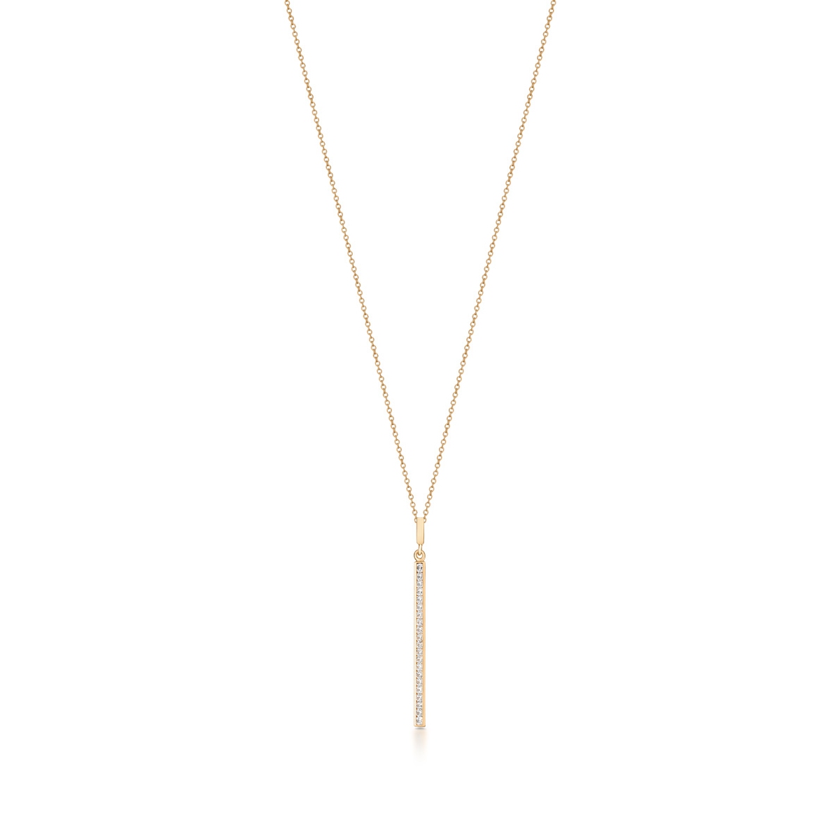 W.KRUK Naszyjnik złoty z cyrkoniami minimalistyczny