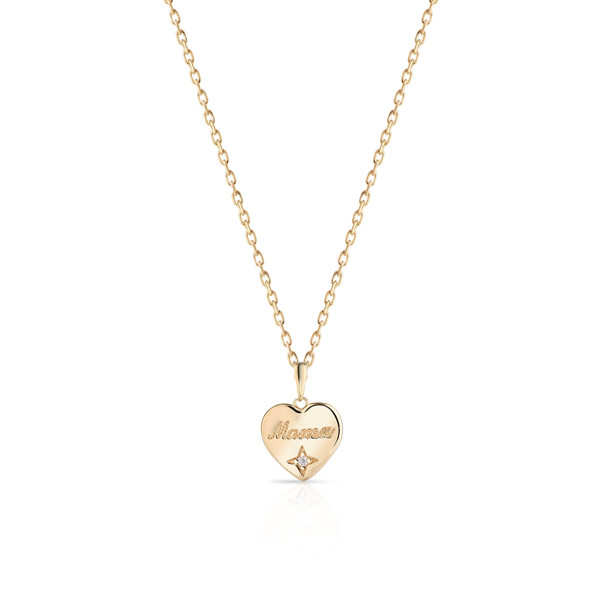 W.KRUK Wisiorek złoty serce z cyrkonią