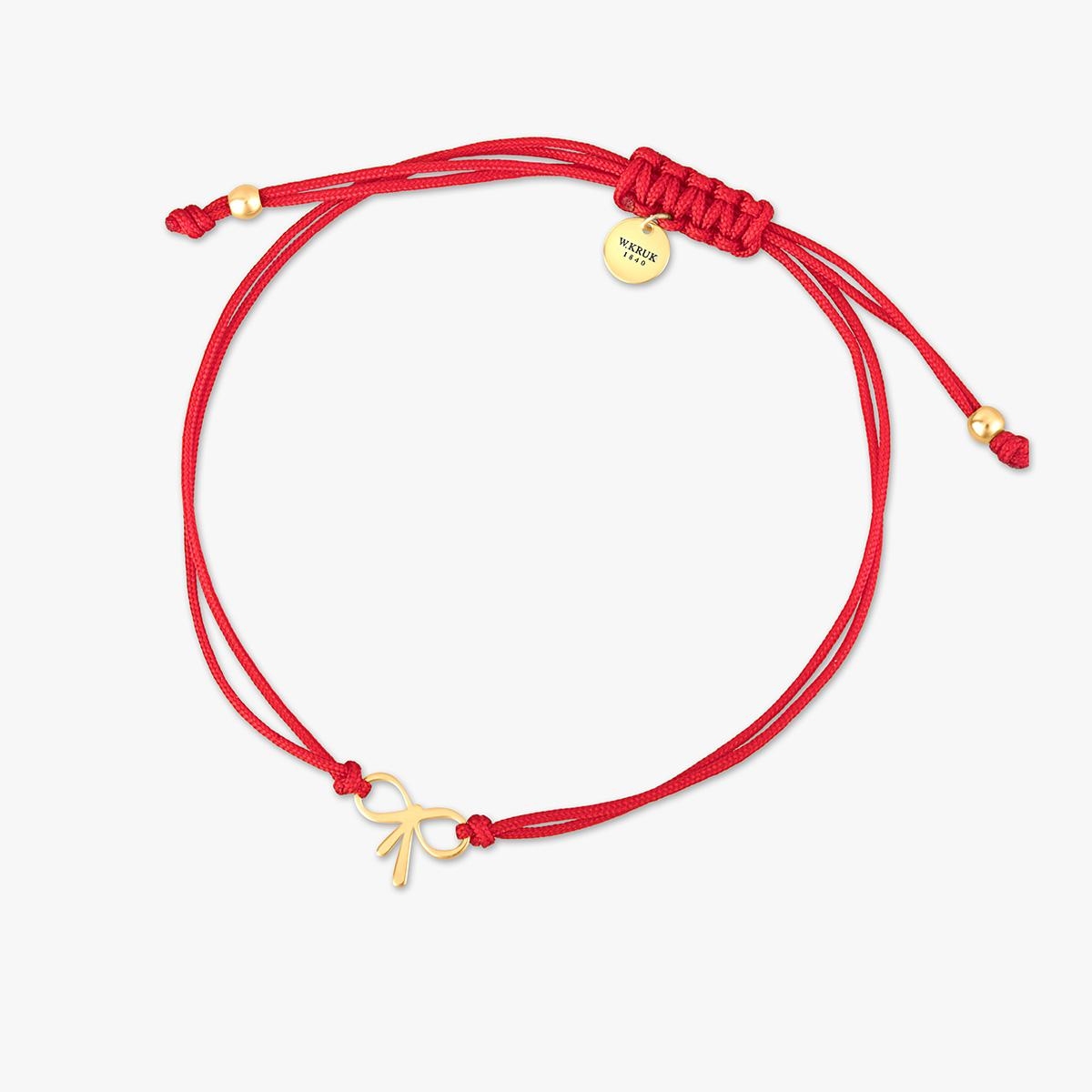 W.KRUK Bransoletka na czerwonym sznurku