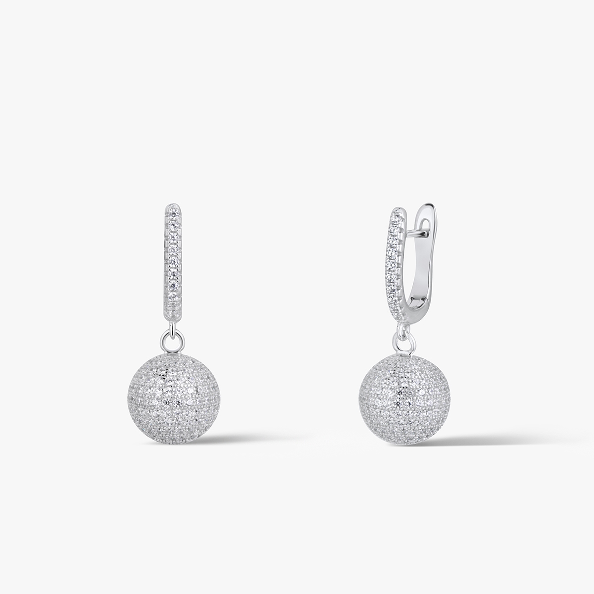 W.KRUK Kolczyki srebrne z cyrkoniami