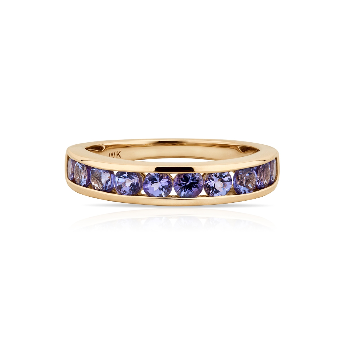 W.KRUK Pierścionek złoty z tanzanitami