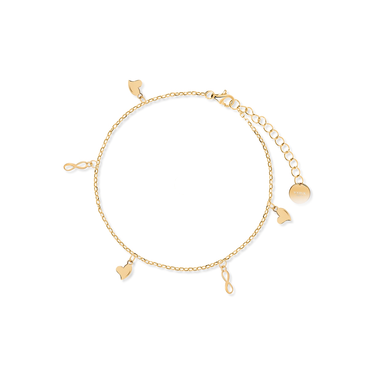 W.KRUK Bransoleta srebrna na nogę