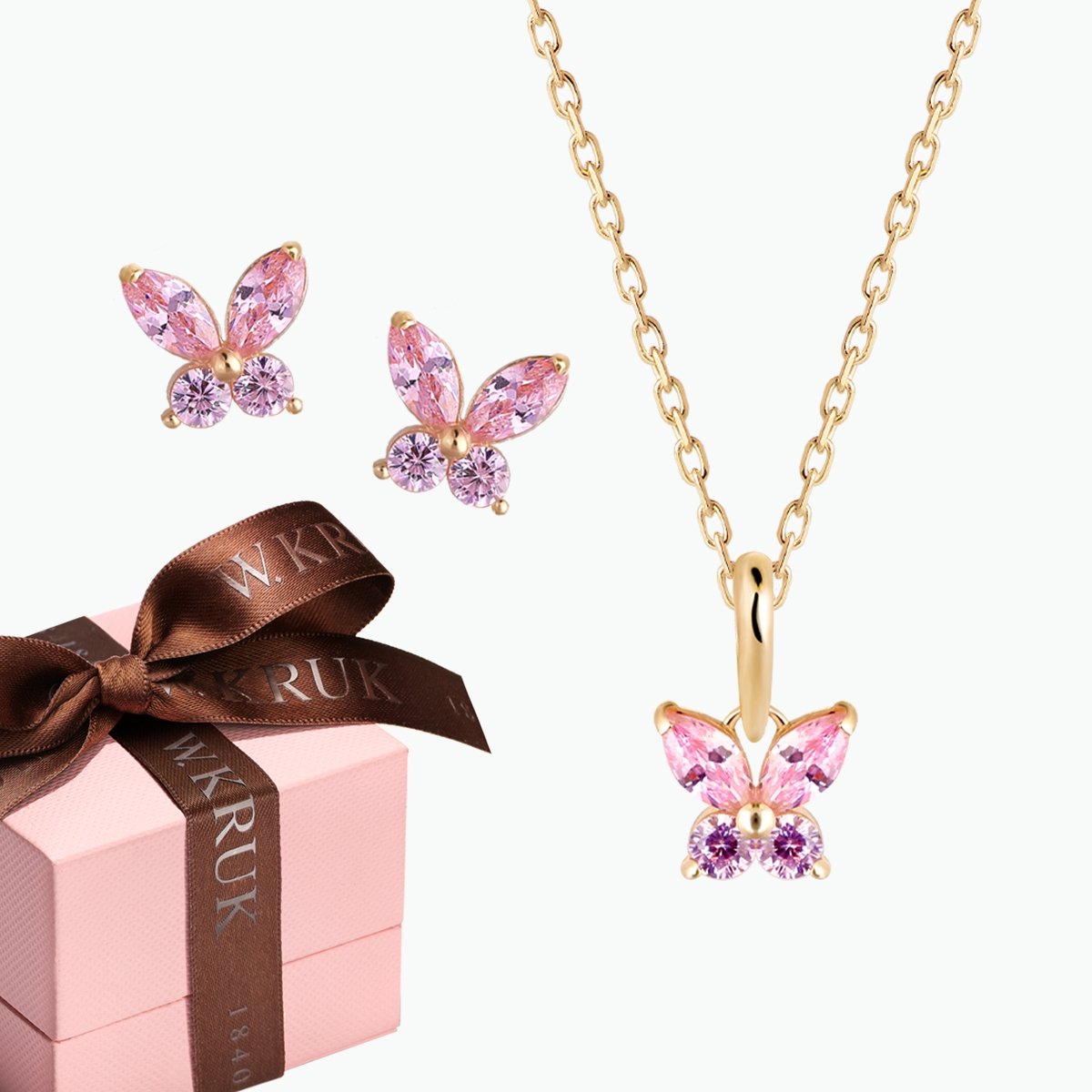 W.KRUK Komplet Błyszczący Motyl